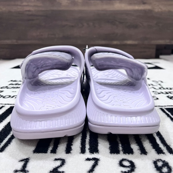 Hoka Ora Luxe Recovery Slides - LILAC MARBLE / ELDERBERRY - Picture 4 of 7